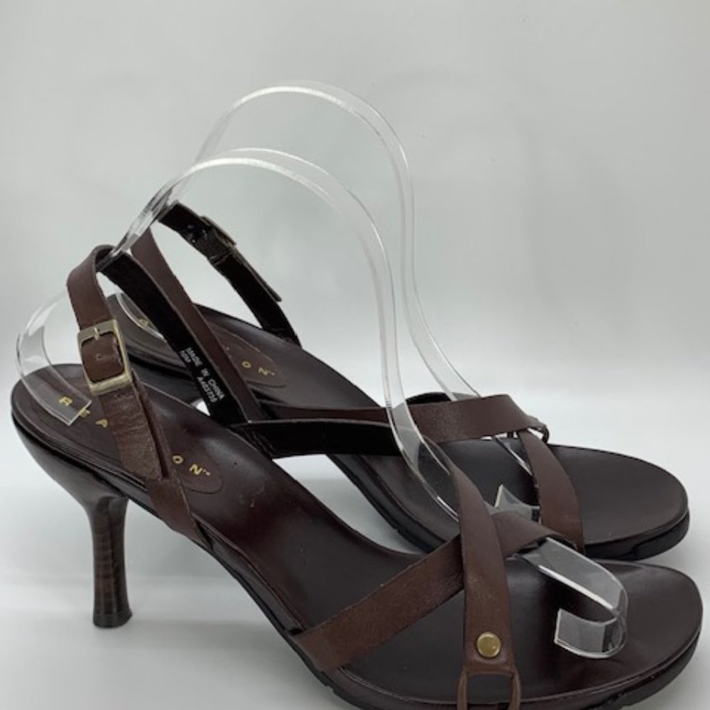 Reaction Brown Leather Sandals - Size 10